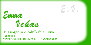 emma vekas business card